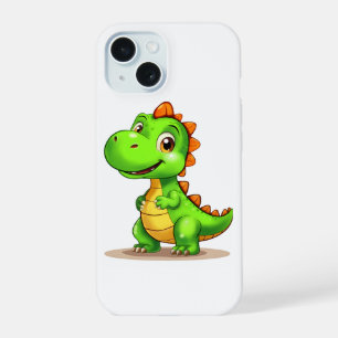 Cute 3D Digital Paint Baby Dinosaur iPhone 15 Case