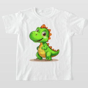 Cute 3D Digital Paint Baby Dinosaur Kids T-Shirt