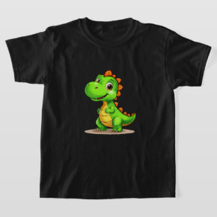 Cute 3D Digital Paint Baby Dinosaur Kids T-Shirt