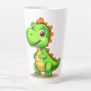 Cute 3D Digital Paint Baby Dinosaur Latte Mug