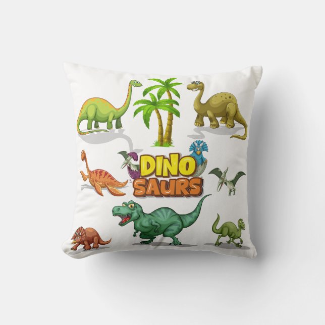 Cute 3d Dinosaur's pillows design (Front)