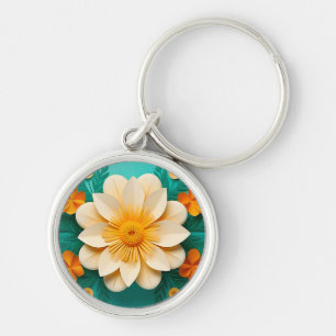 Cute 3d flowers key ring