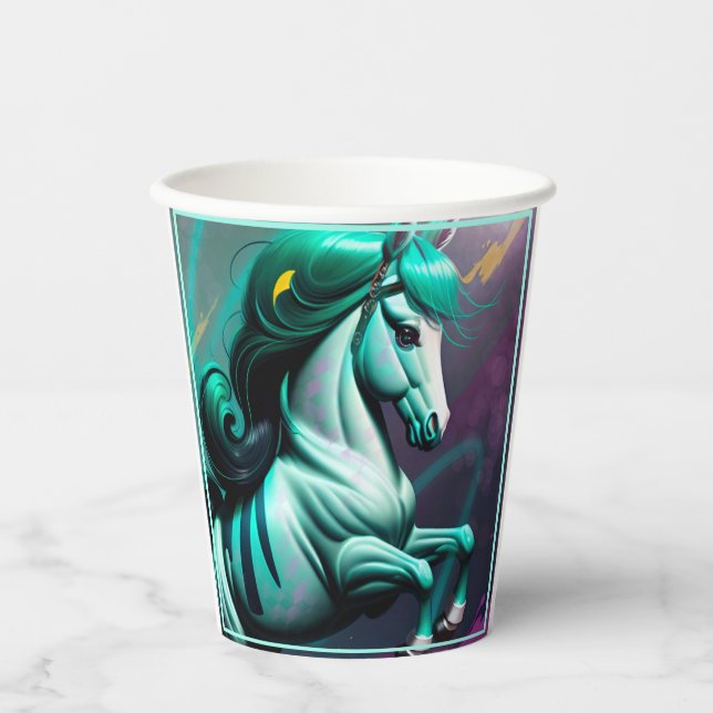 Cute 3D Spirit Pony 24 Paper Cups (Front)