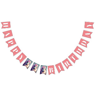 Cute 3d Spirit Pony 2 Happy Birthday Bunting