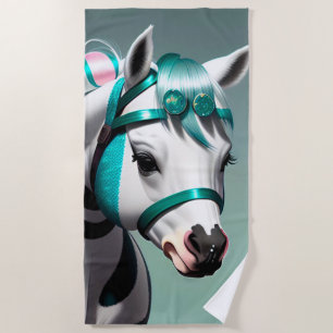 Cute 3d Spirit Pony 7 Beach Towel