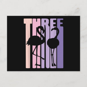 Cute 3rd Birthday Gift I Flamingo I 3 Years Old Postcard