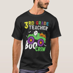 Cute 3rd Third Grade Boo Crew Teacher Halloween Pa T-Shirt
