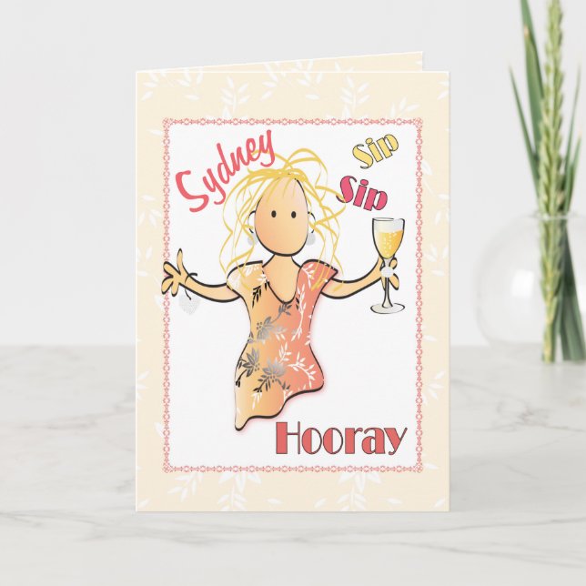 Cute 40th Birthday Card for Her (Front)