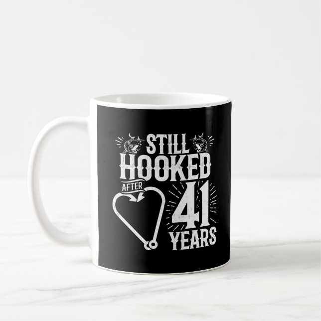 Cute 41st Anniversary Couples Married 41 Years Coffee Mug (Left)