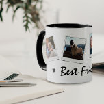 Cute 4 photo Best Friends Mug<br><div class="desc">Cute mug featuring 4 photos of your choice and the text 'Best Friends' with two small black hearts. Would make a great gift for a bestie,  bridesmaid,  sister,  couples,  children,  grandmother etc. Super easy to personalise.</div>