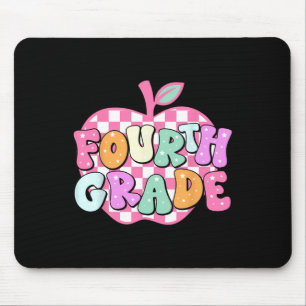 Cute 4th Grade Team Pink Apple Back To School Teac Mouse Pad
