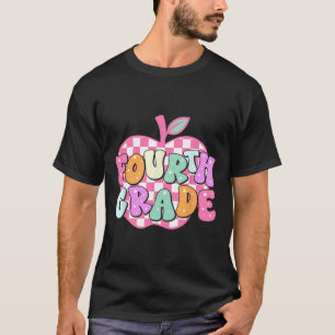 Cute 4th Grade Team Pink Apple Back To School Teac T-Shirt