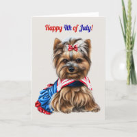 Cute 4th of July Schnauzer Puppy