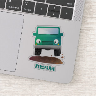 Cute 4X4 offroad vehicle cartoon car