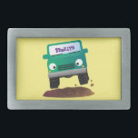 Cute 4X4 offroad vehicle cartoon car Belt Buckle<br><div class="desc">This cute off road 4WD vehicle is drawn in cute cartoon style for four wheeling fun!</div>