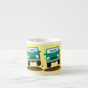 Cute 4X4 offroad vehicle cartoon car Espresso Cup
