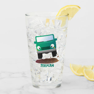 Cute 4X4 offroad vehicle cartoon car Glass