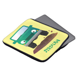Cute 4X4 offroad vehicle cartoon car Laptop Sleeve