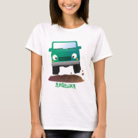Cute 4X4 offroad vehicle cartoon car