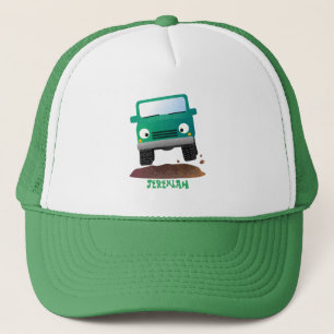 Cute 4X4 offroad vehicle cartoon car Trucker Hat