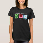 Cute 50th Birthday Peace Love Fifty Custom Party T-Shirt<br><div class="desc">Cute fiftieth birthday shirt for someone turning fifty or celebrating a 50th anniversary. A pretty Over the Hill shirt gift.</div>