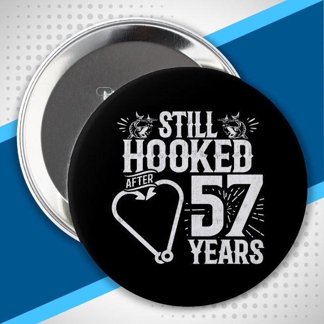 Cute 57th Anniversary Couples Married 57 Years 10 Cm Round Badge (Creator Uploaded)