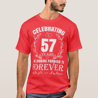 Cute 57th Wedding Anniversary for Couples Married  T-Shirt