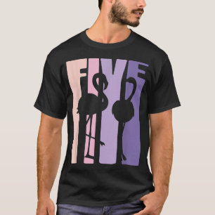 Cute 5th Birthday Gift I Flamingo I 5 Years Old T-Shirt