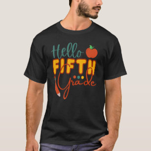 Cute 5th Grade Kids School Hello Fifth Grade Tea T-Shirt
