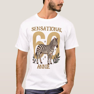 Cute 60 And Fabulous Zebra Birthday T-Shirt