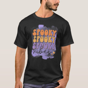 Cute 60s 70s Tie Dye Spooky Vibes Costume Hallowee T-Shirt