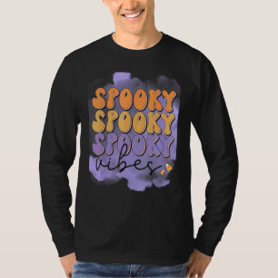 Cute 60s 70s Tie Dye Spooky Vibes Costume Hallowee T-Shirt