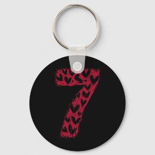 Cute 67 Kawaii 7 Heart Viral Funny Valentines Day Key Ring