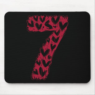 Cute 67 Kawaii 7 Heart Viral Funny Valentines Day Mouse Pad