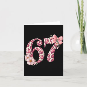 Cute 67 Meme Nk Bow Leopard Floral For Girl Women  Card