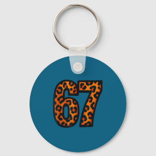 Cute 67 Wild Safari Pattern Leopard Key Ring