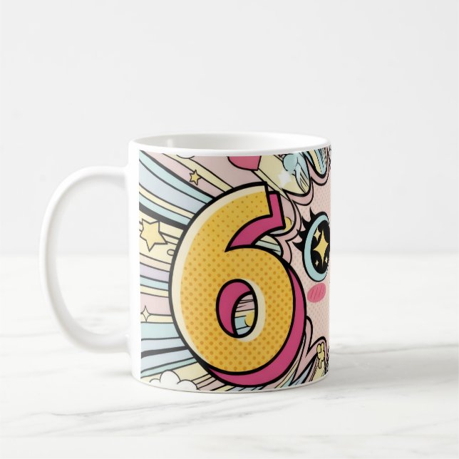 Cute 6 7 Brainrot Chibi Anime Coffee Mug (Left)