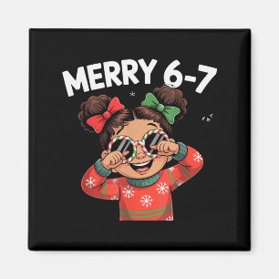 Cute 6 7 Six Seven Meme Christmas Women Men Kids  Magnet