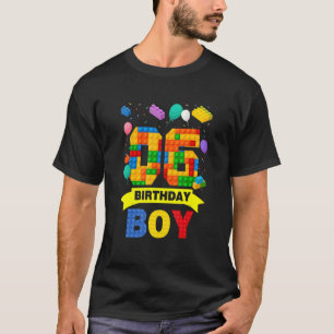 Cute 6th Birthday 6 Years Old Block Building Boys T-Shirt