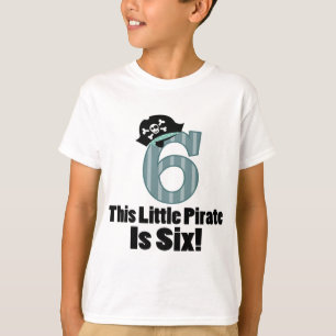 Cute 6th Birthday Pirate Shirt For Boys