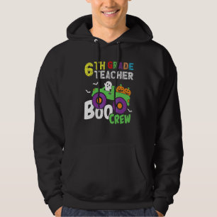 Cute 6th Sixth Grade Boo Crew Teacher Halloween Pa Hoodie
