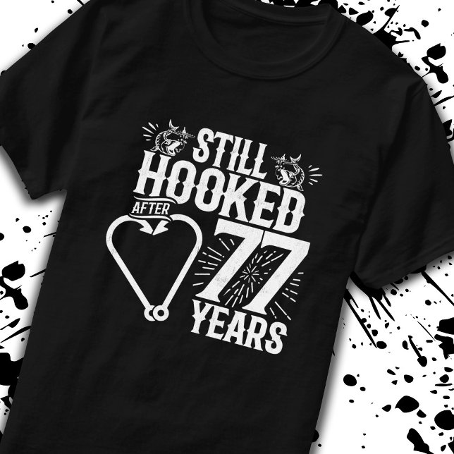 Cute 77th Anniversary Couples Married 77 Years T-Shirt (Creator Uploaded)