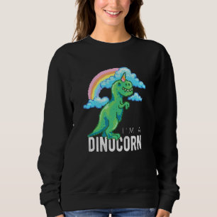 Cute 8-Bit Dinocorn Dinosaur Unicorn Paleontologis Sweatshirt