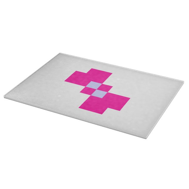 Cute 8 Bit Pixel Bow Cutting Board (Corner)
