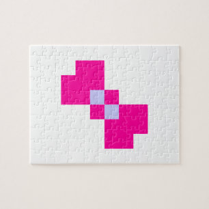 Cute 8 Bit Pixel Bow Jigsaw Puzzle