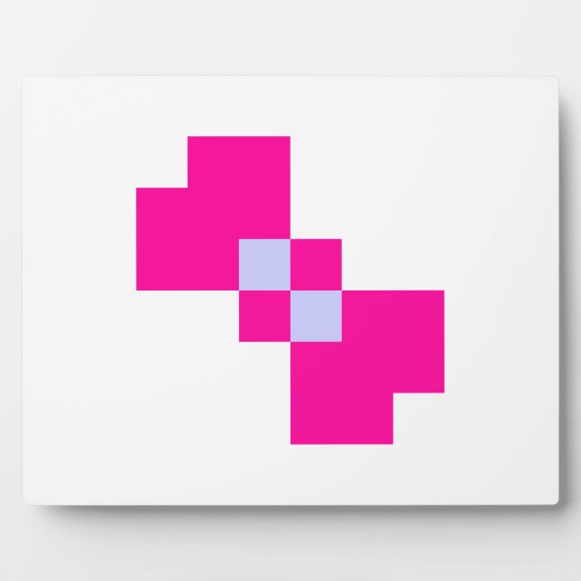 Cute 8 Bit Pixel Bow Plaque (Front)