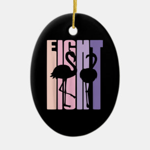 Cute 8th Birthday Gift I Flamingo I 8 Years Old Ceramic Ornament