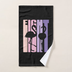 Cute 8th Birthday Gift I Flamingo I 8 Years Old Hand Towel