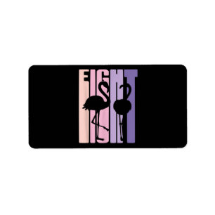 Cute 8th Birthday Gift I Flamingo I 8 Years Old Label