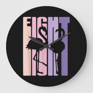 Cute 8th Birthday Gift I Flamingo I 8 Years Old Large Clock